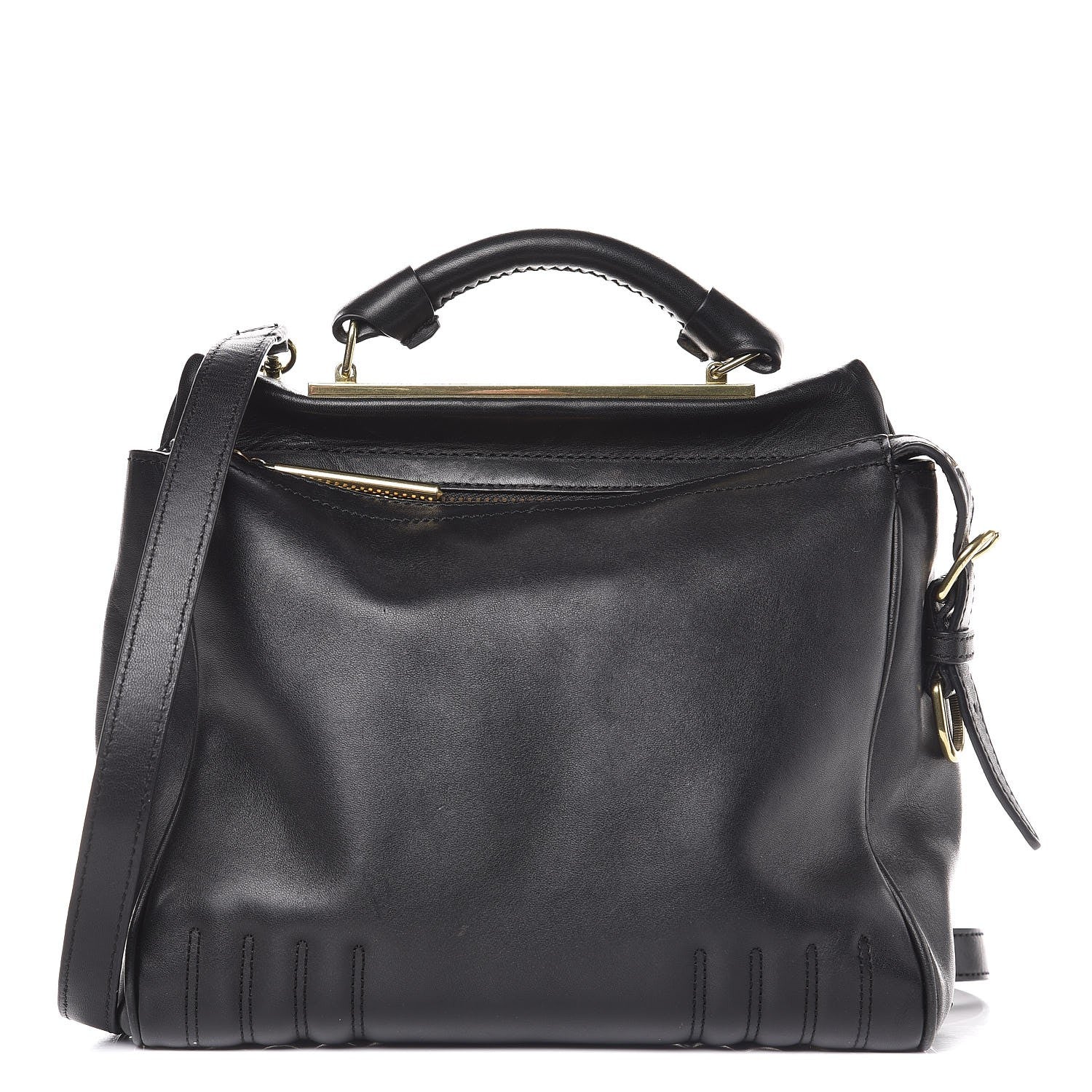 3.1 Phillip Lim 3.1 Calfskin Small Ryder Satchel Black 1 of 14