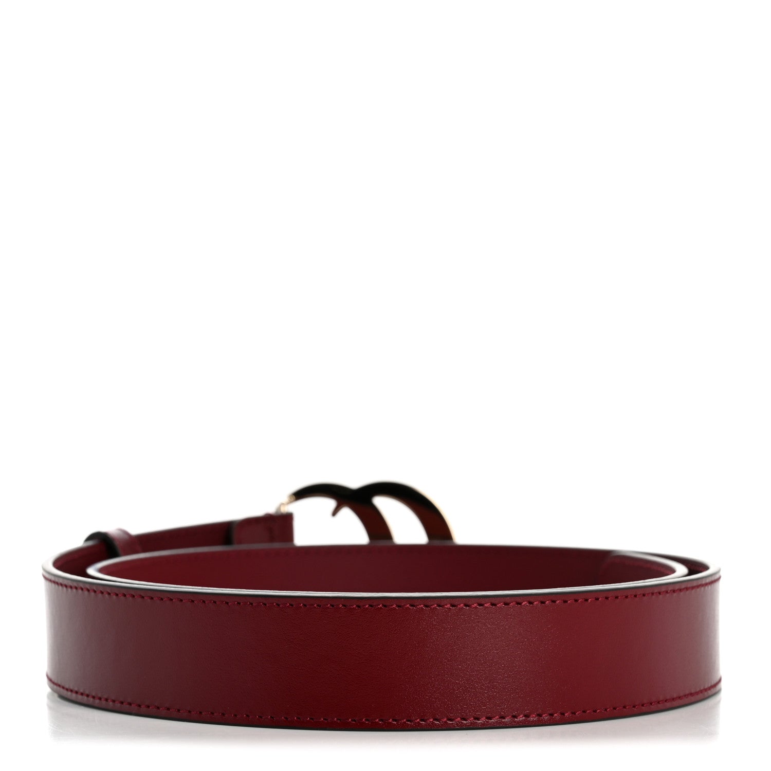 Gucci Plutone Calfskin Double G 30mm Belt 80 32 Rosso Ancora 2 of 6