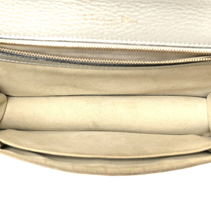 Christian Dior Metallic Grained Calfskin Medium Diorama Flap Bag Silver 5 of 10