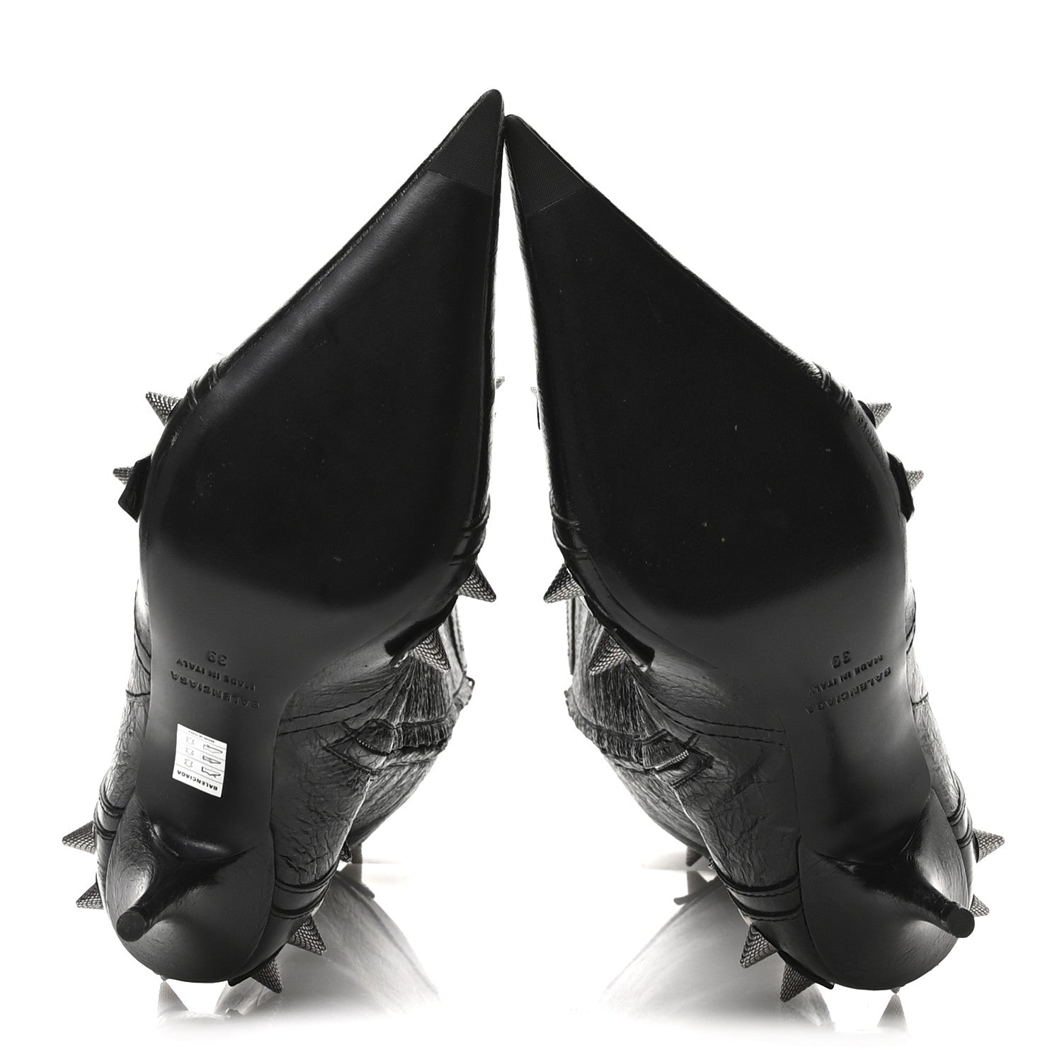 Balenciaga Agneau Arena Spike Spiked Cagole 90mm Boots 39 Black 6 of 8