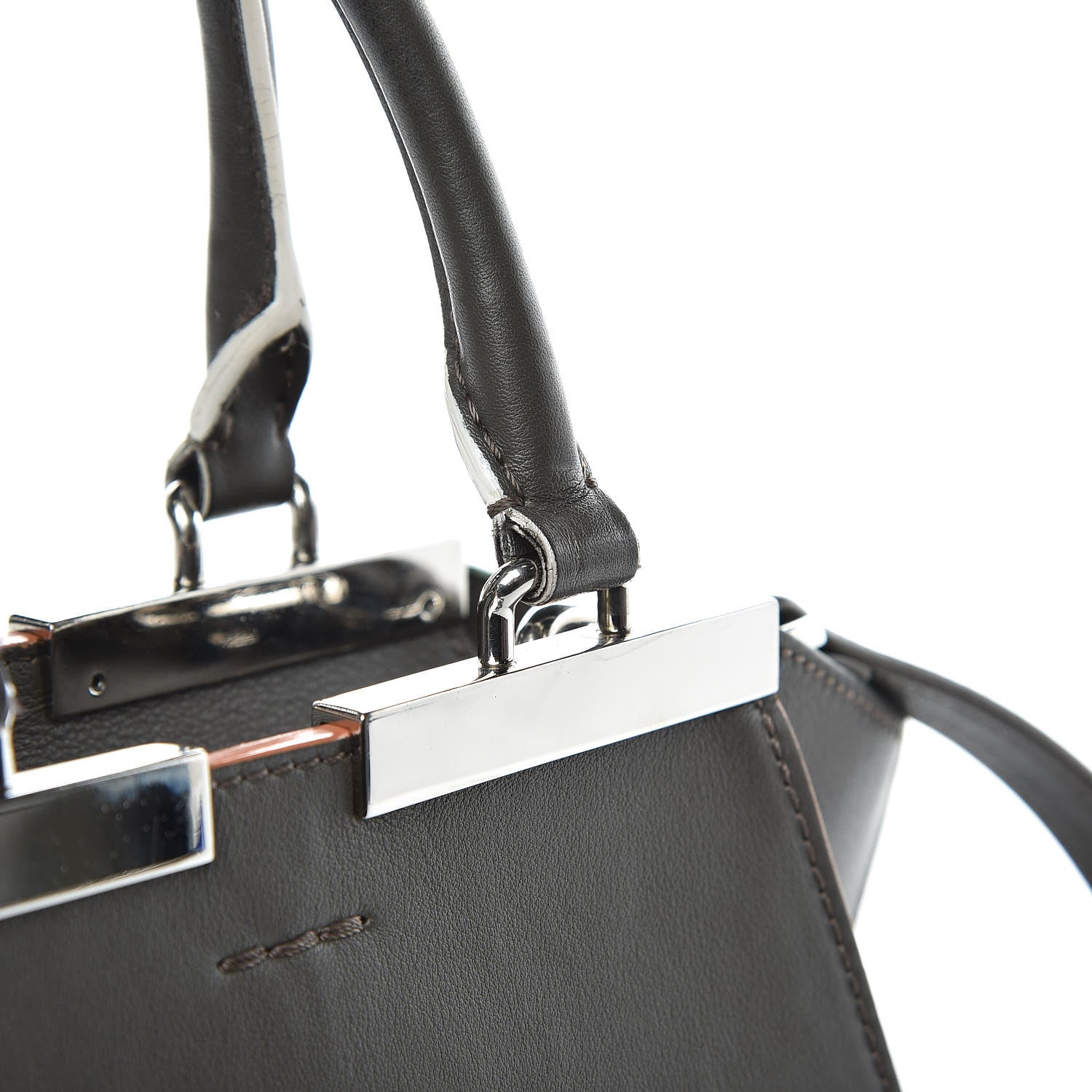 Fendi Vitello Dolce Mini 3jours Tote Carbone 12 of 18