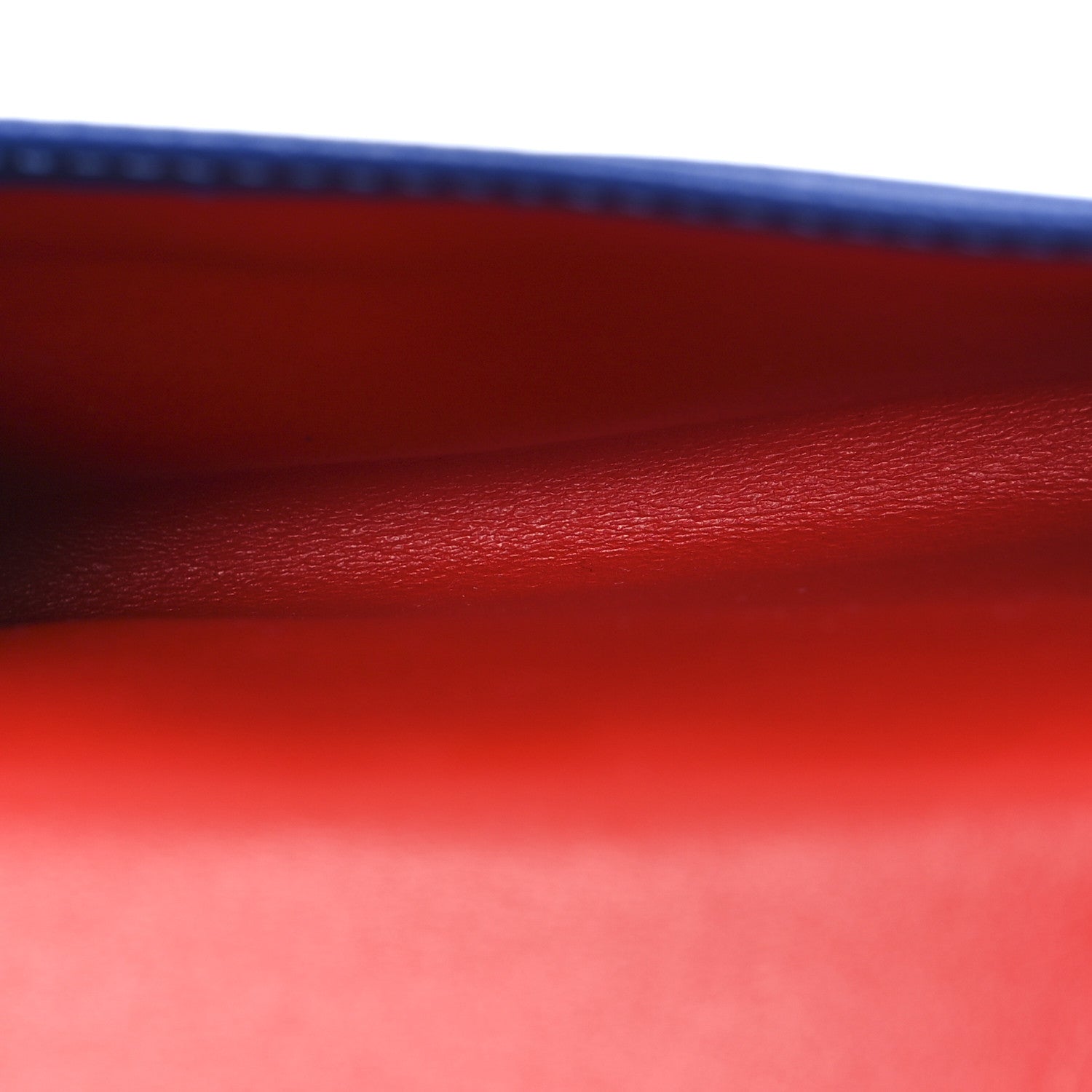 Versace Grained Calfskin Medusa Card Holder  Blue Rockerfeller Red 6 of 7