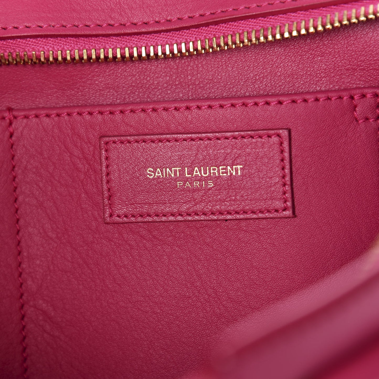 Calfskin Small Classic Y Cabas Fuchsia