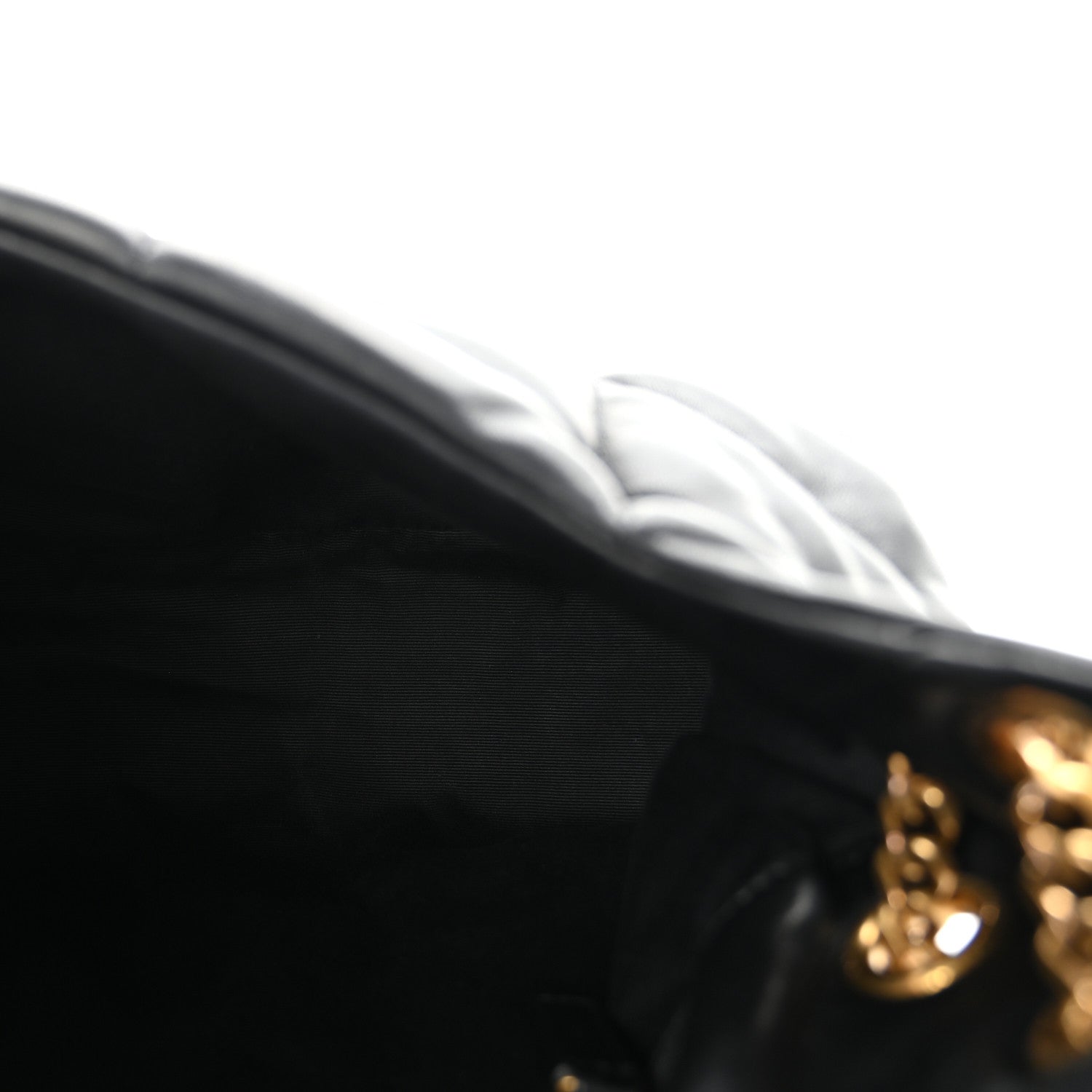 Saint Laurent Lambskin Quilted Small Loulou Puffer Monogram Chain Satchel Black 5 of 9