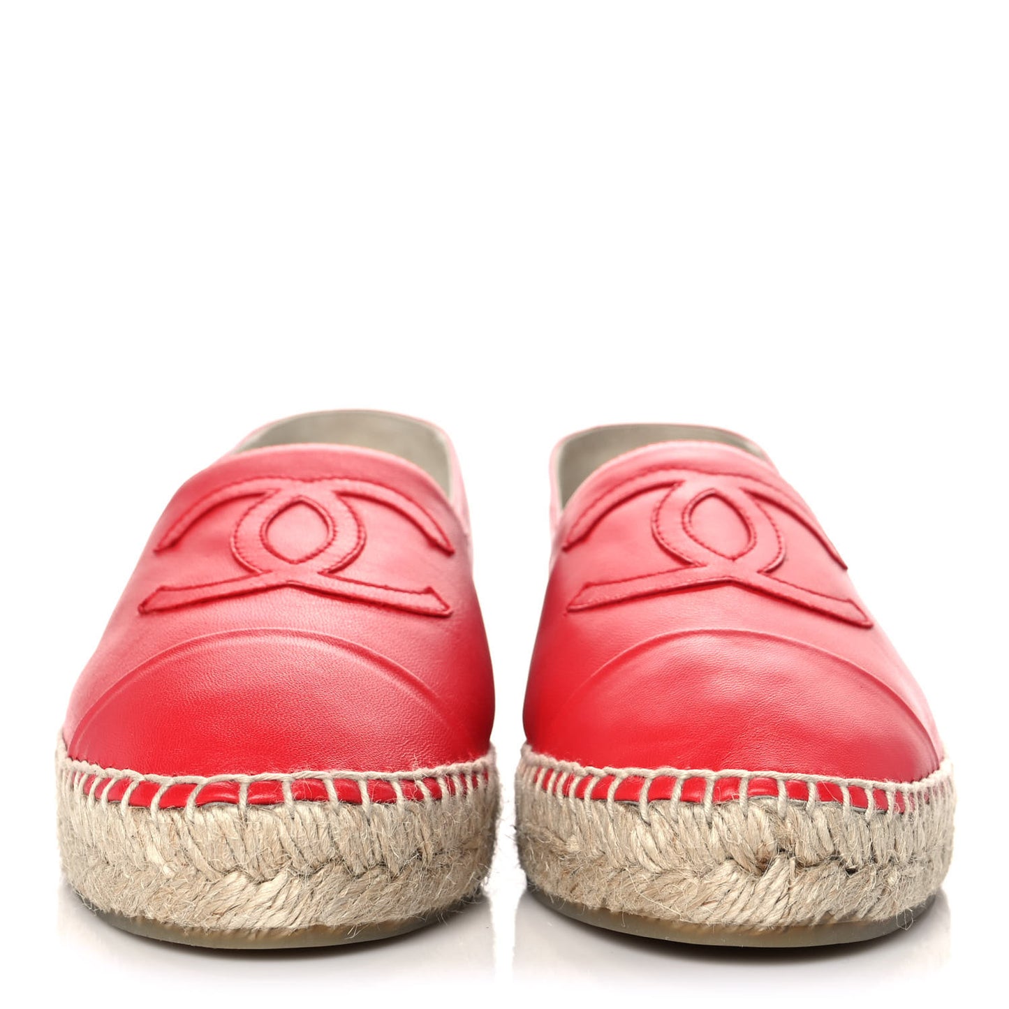 Lambskin CC Espadrilles 39 Red