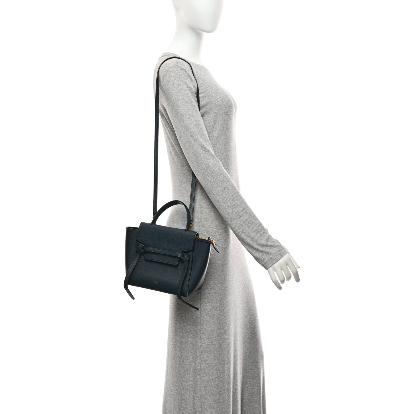 Baby Grained Calfskin Nano Belt Bag Abyss Blue