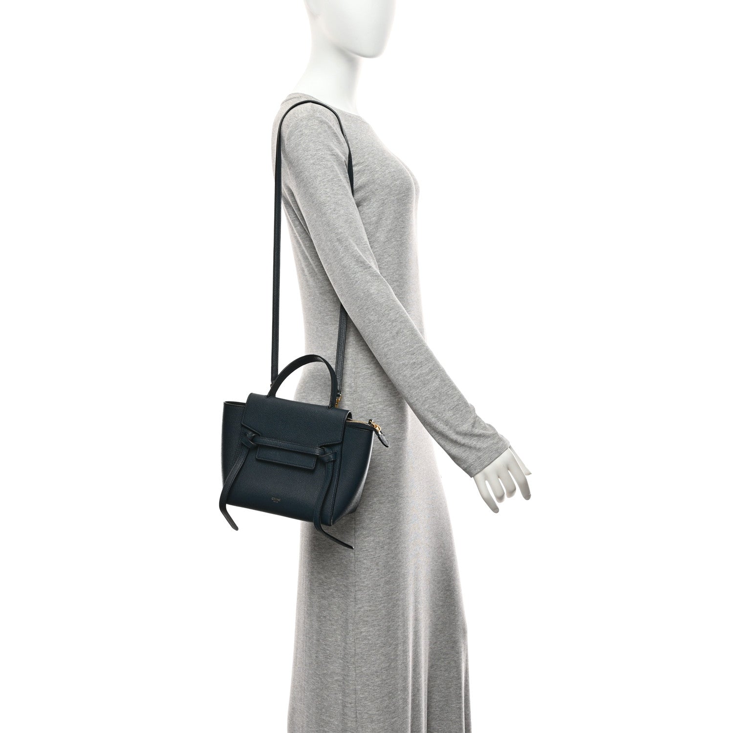 Celine Baby Grained Calfskin Nano Belt Bag Abyss Blue 2 of 10
