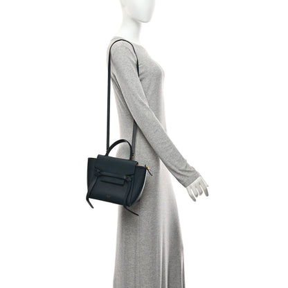 Celine Baby Grained Calfskin Nano Belt Bag Abyss Blue 2 of 10