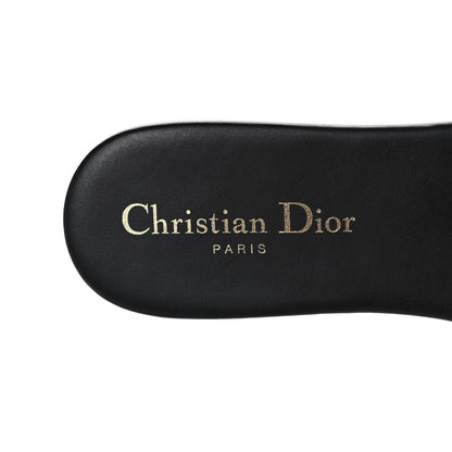 Christian Dior Canvas Embroidered Dway Mules Slide Sandals 38.5 Deep Blue 7 of 11