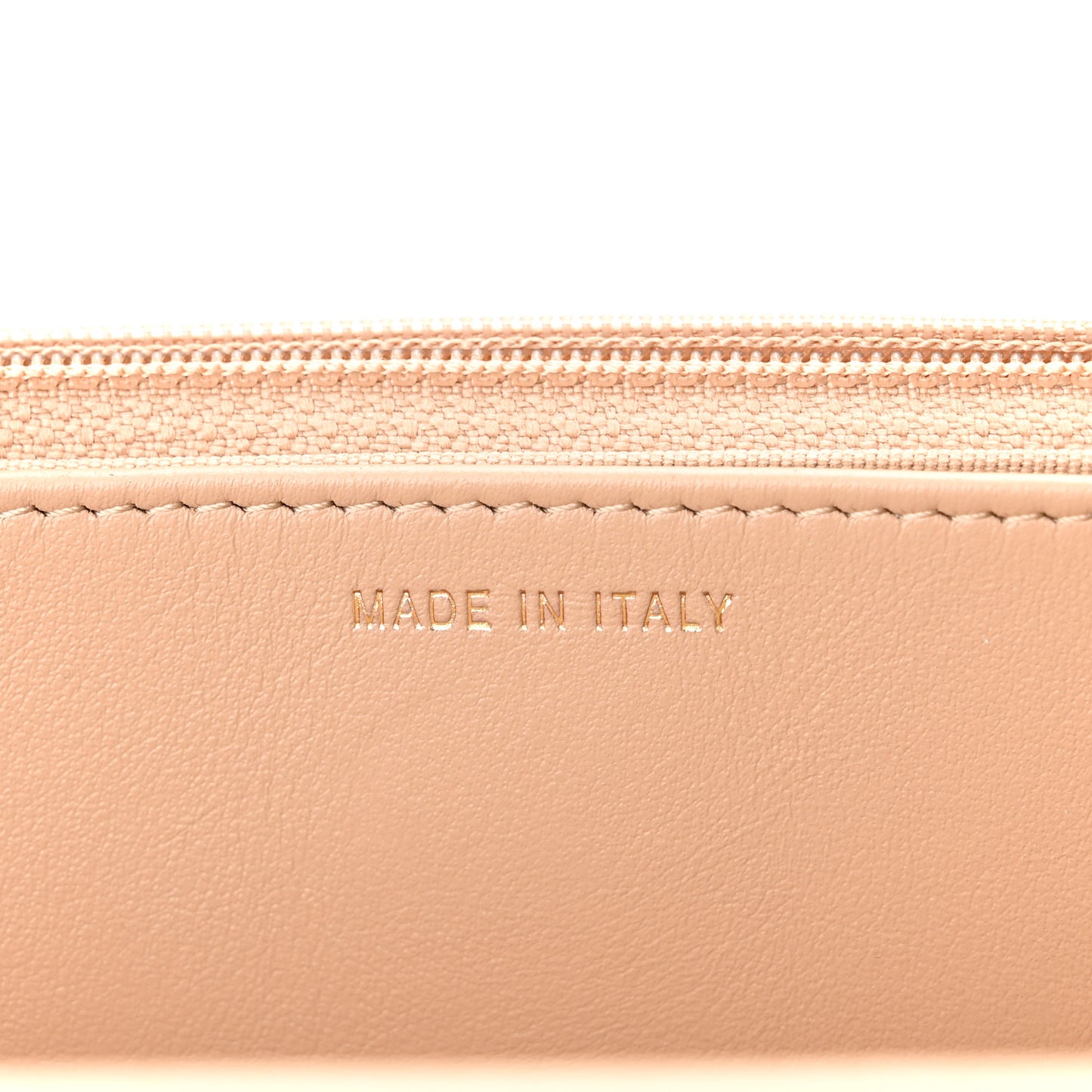 Caviar Quilted Crystal CC Wallet On Chain WOC Beige
