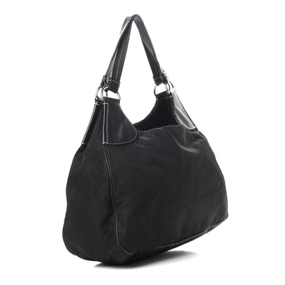 Prada Tessuto Nylon Hobo Black 3 of 27