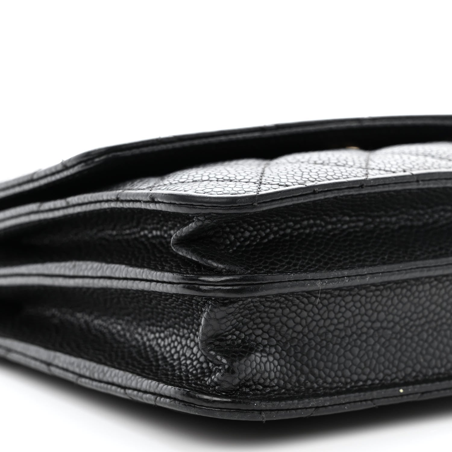 Chanel Caviar Quilted Square Wallet On Chain WOC Black 10 of 11