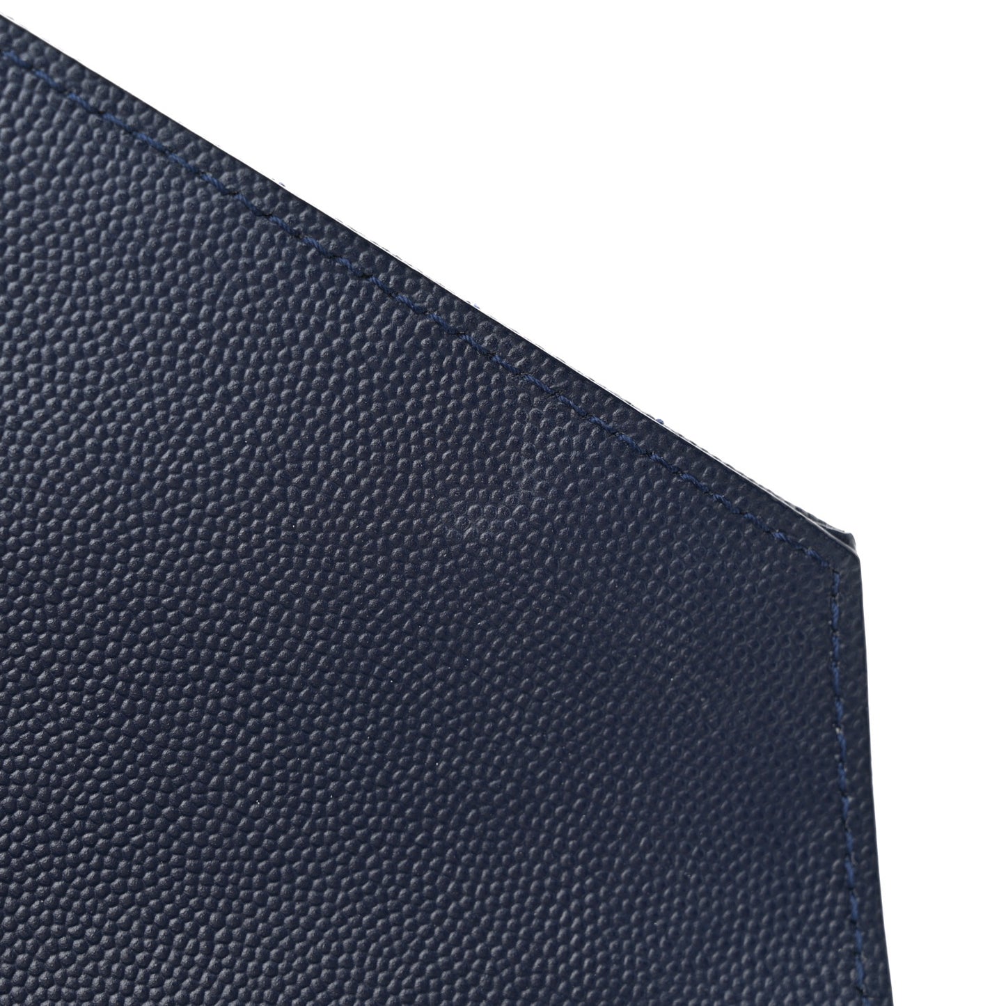 Grain De Poudre Textured Mixed Matelasse Triquilt Small Monogram Satchel Blue