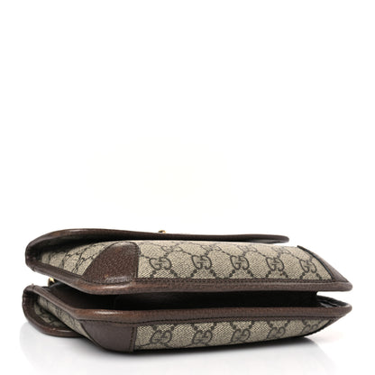 Gucci GG Supreme Monogram Web Small Neo Vintage Double Flap Messenger Bag Beige New Acero 4 of 9