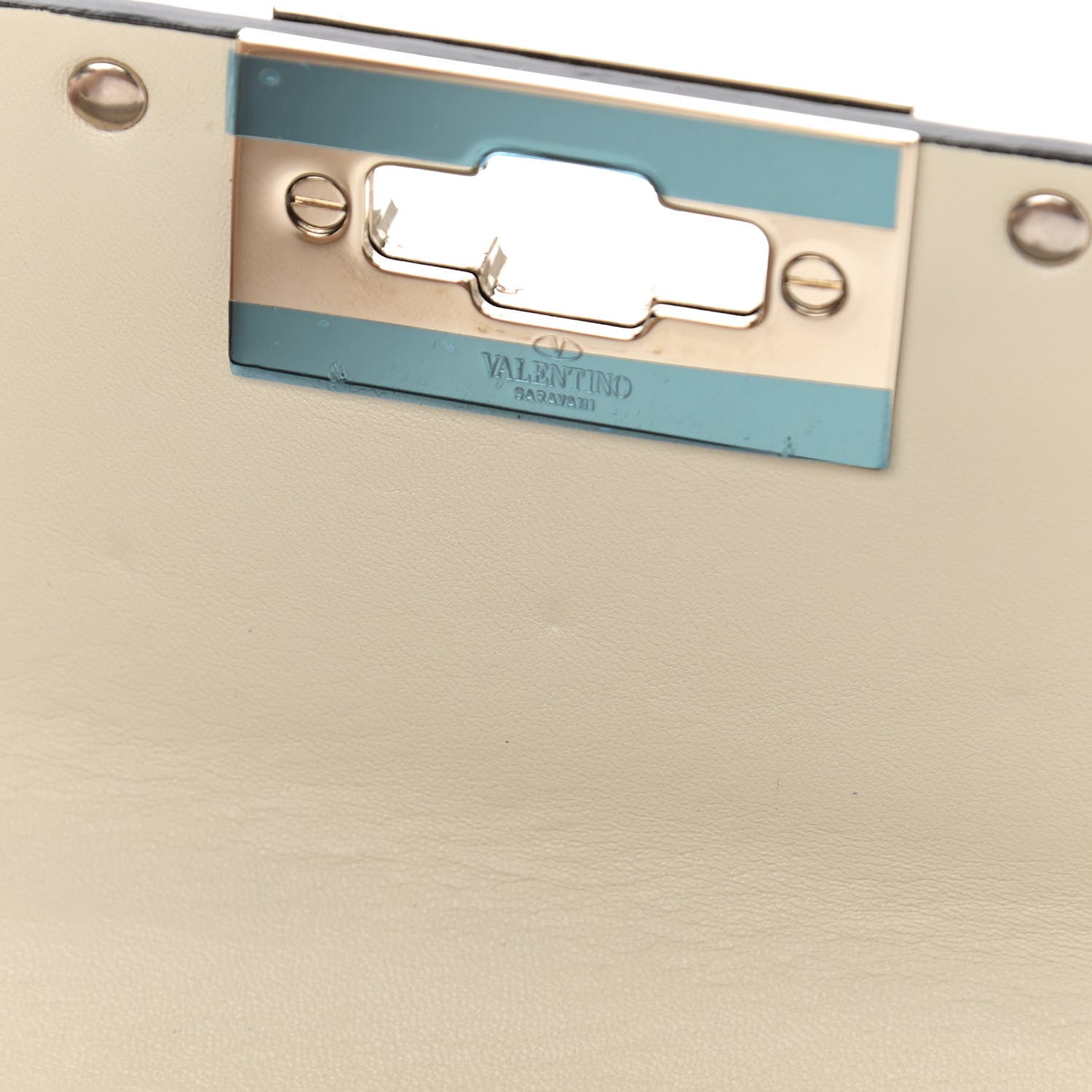 Valentino Garavani Nappa Small Rockstud Spike Shoulder Bag Light Ivory 8 of 10