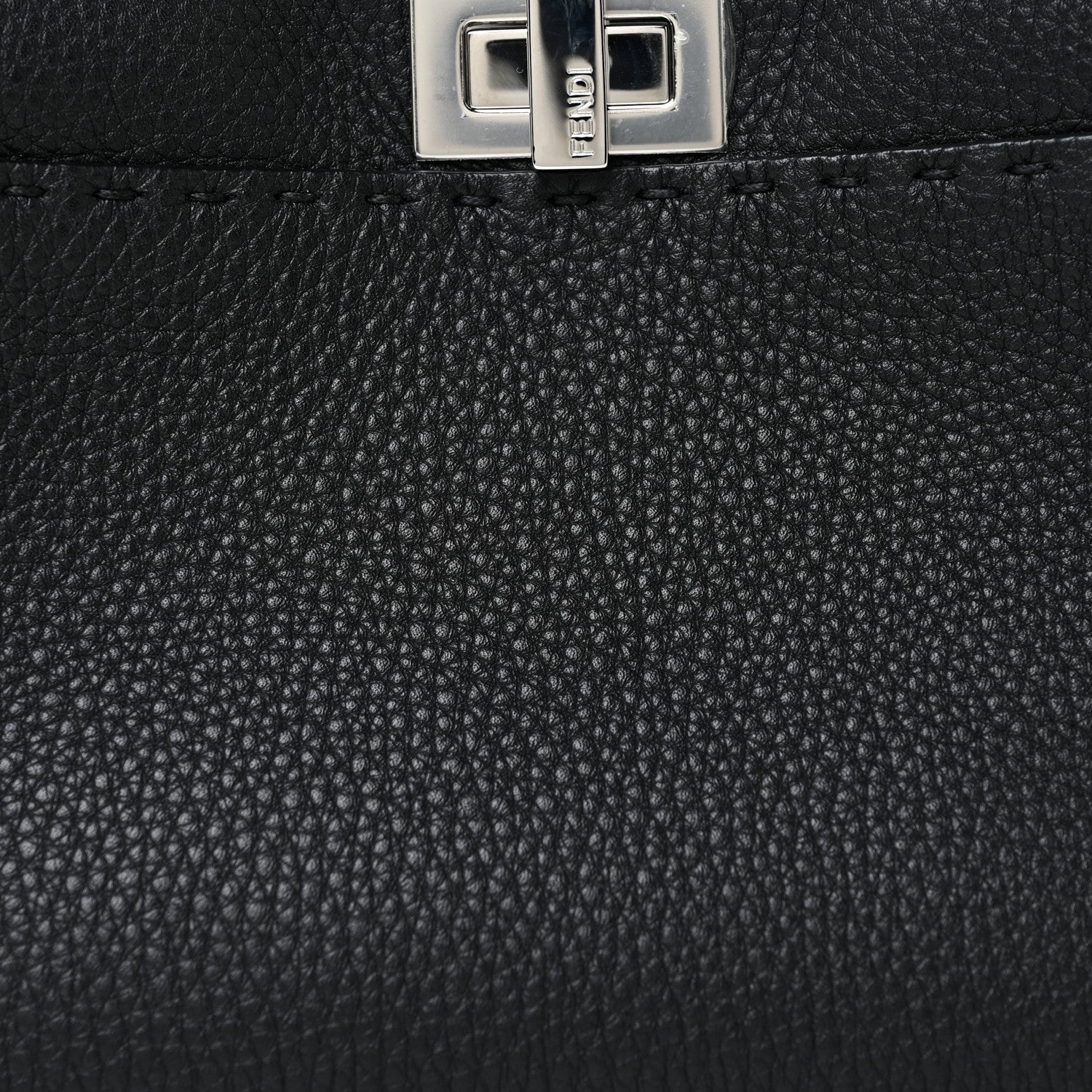 Fendi Cuoio Romano Selleria Bi-Color Mini Peekaboo Iconic Satchel Black Mou 8 of 15