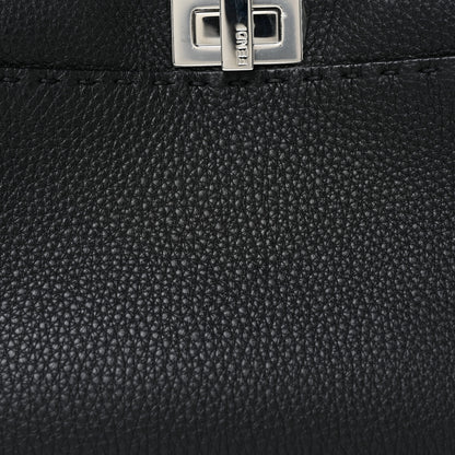 Fendi Cuoio Romano Selleria Bi-Color Mini Peekaboo Iconic Satchel Black Mou 8 of 15