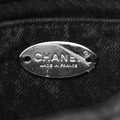 Chanel Washed Denim Quilted Small Denimpression Flap Grey Black 6 of 9
