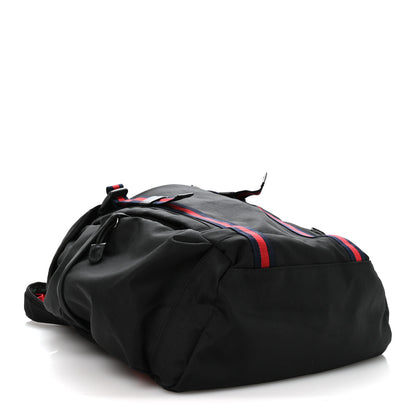 Gucci Techno Canvas Web Double Buckle Backpack Black 3 of 9