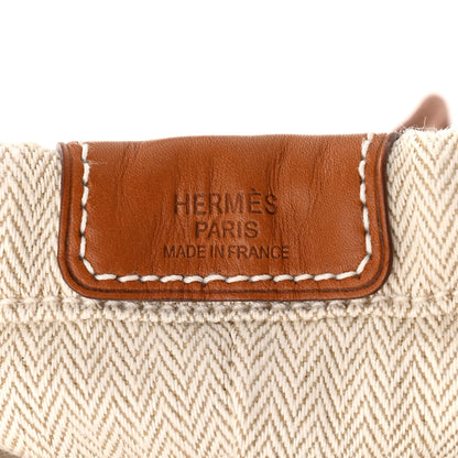 Hermes Canvas Barenia Fourbi 20 PM Pouch Naturel Fauve 6 of 10