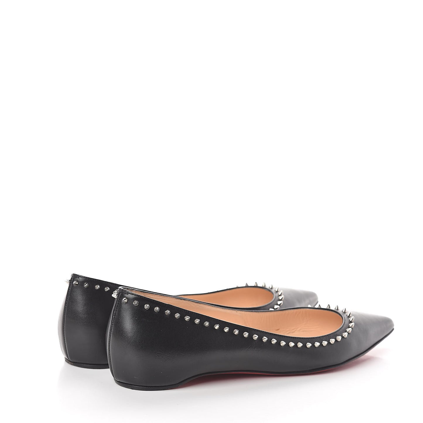 Shiny Calfskin Anjalina Flats 37.5 Black