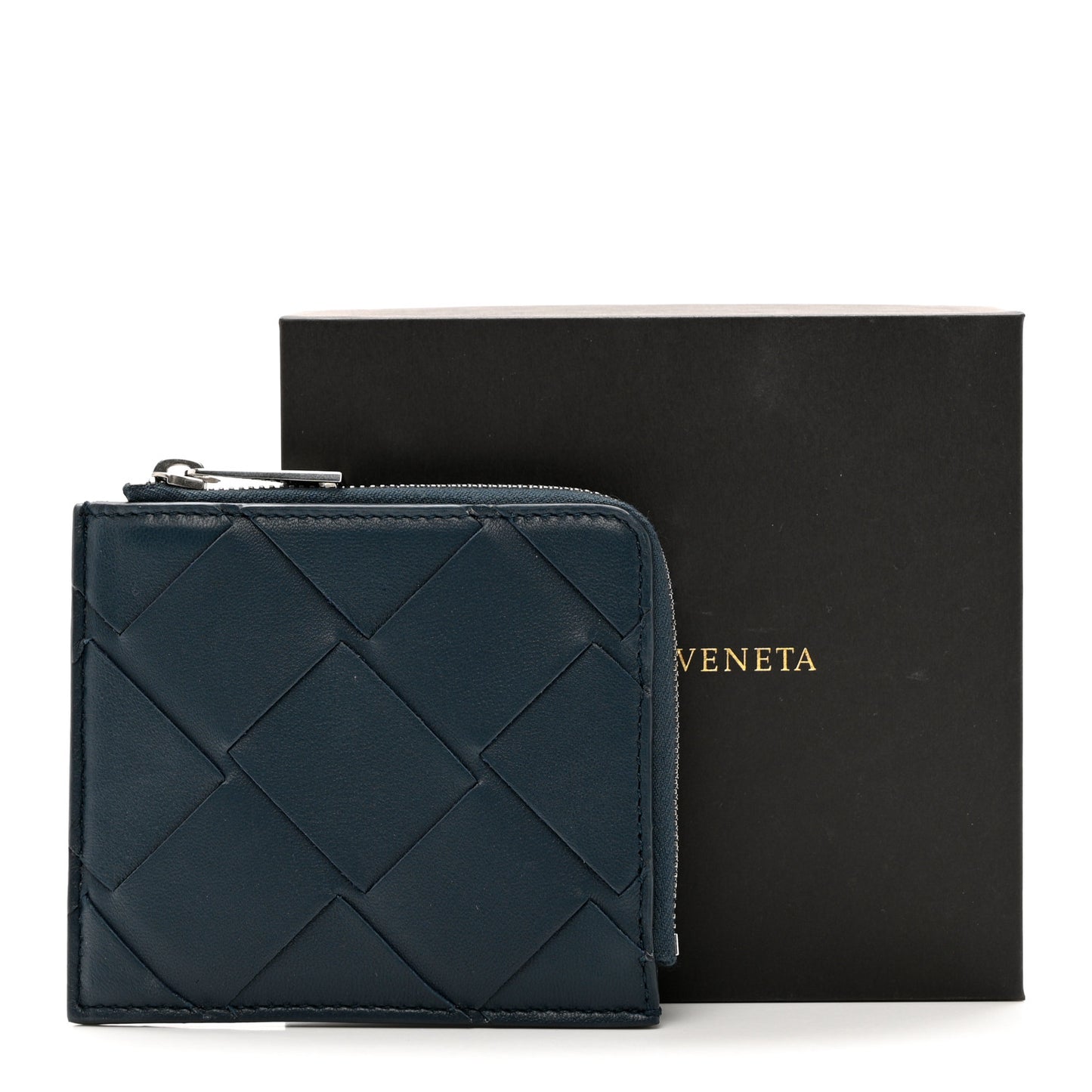 Nappa Maxi Intrecciato Small Wallet Black