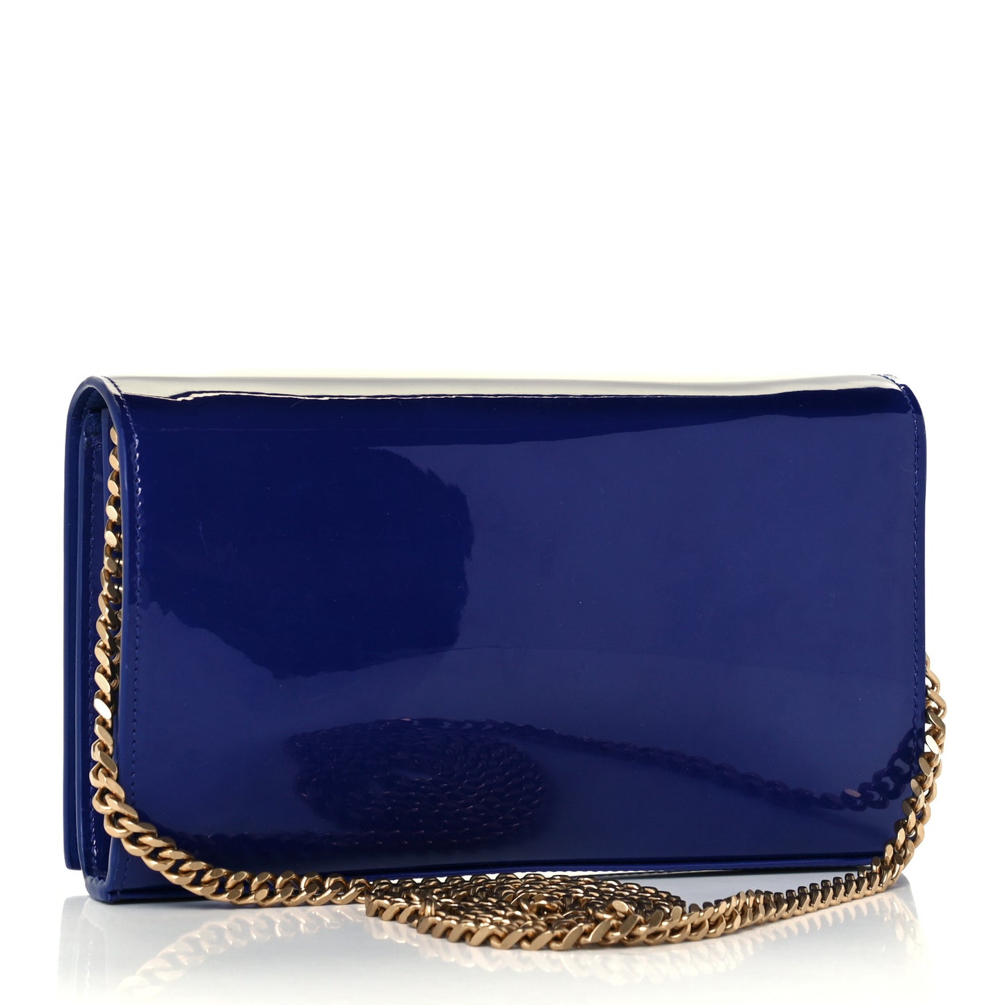 Patent Calfskin Monogram Kate Wallet On Chain Royal Blue