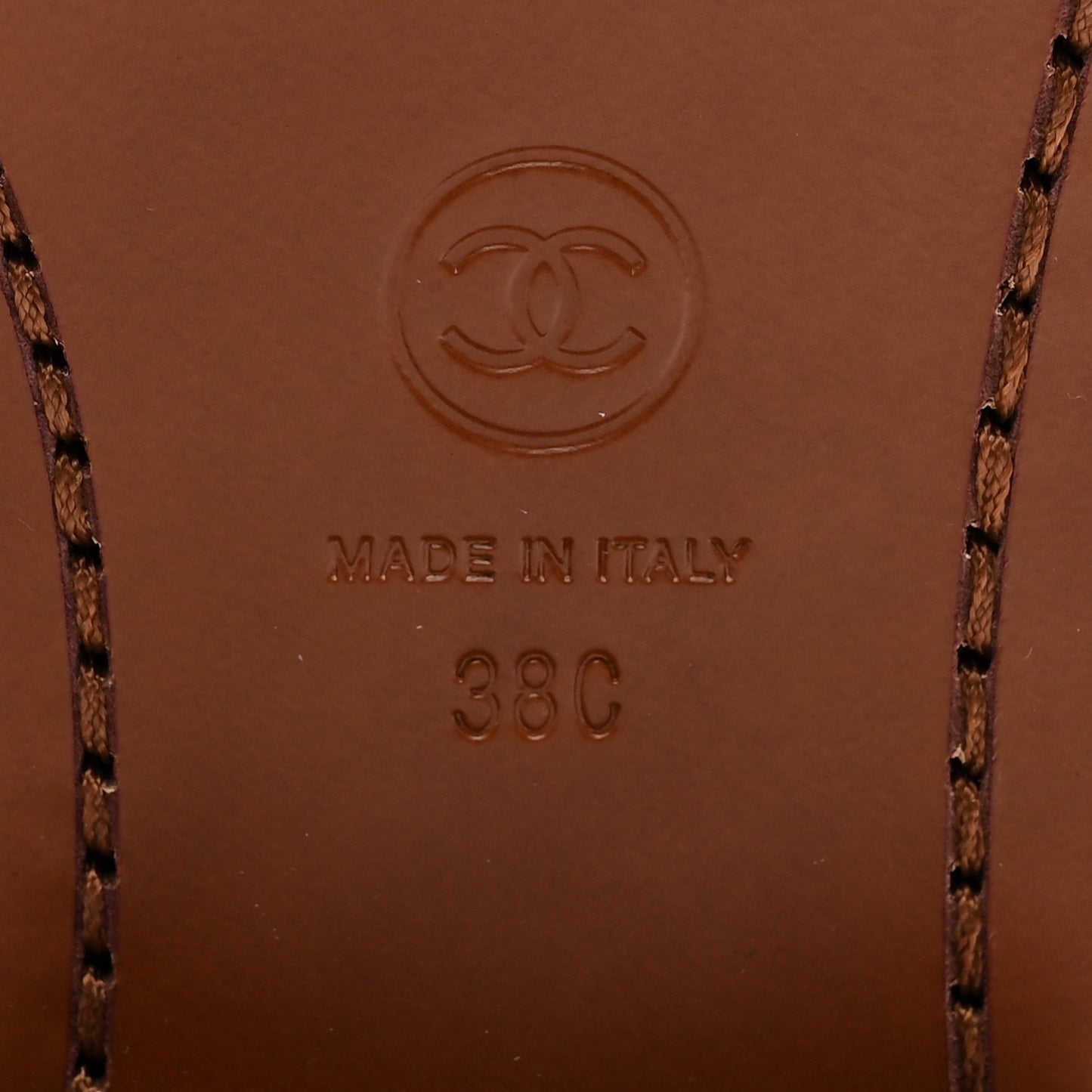 Calfskin CC Logo Mid Calf Boots 38 Brown