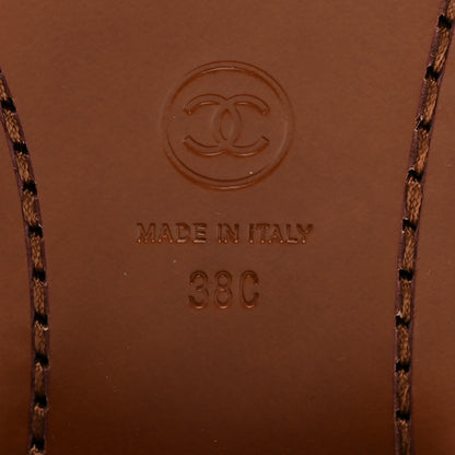 Chanel Calfskin CC Logo Mid Calf Boots 38 Brown 7 of 9