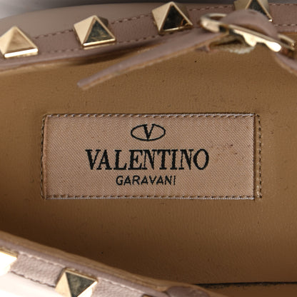 Valentino Garavani Patent Rockstud Cage Ballerina Flats 38 Poudre 7 of 7