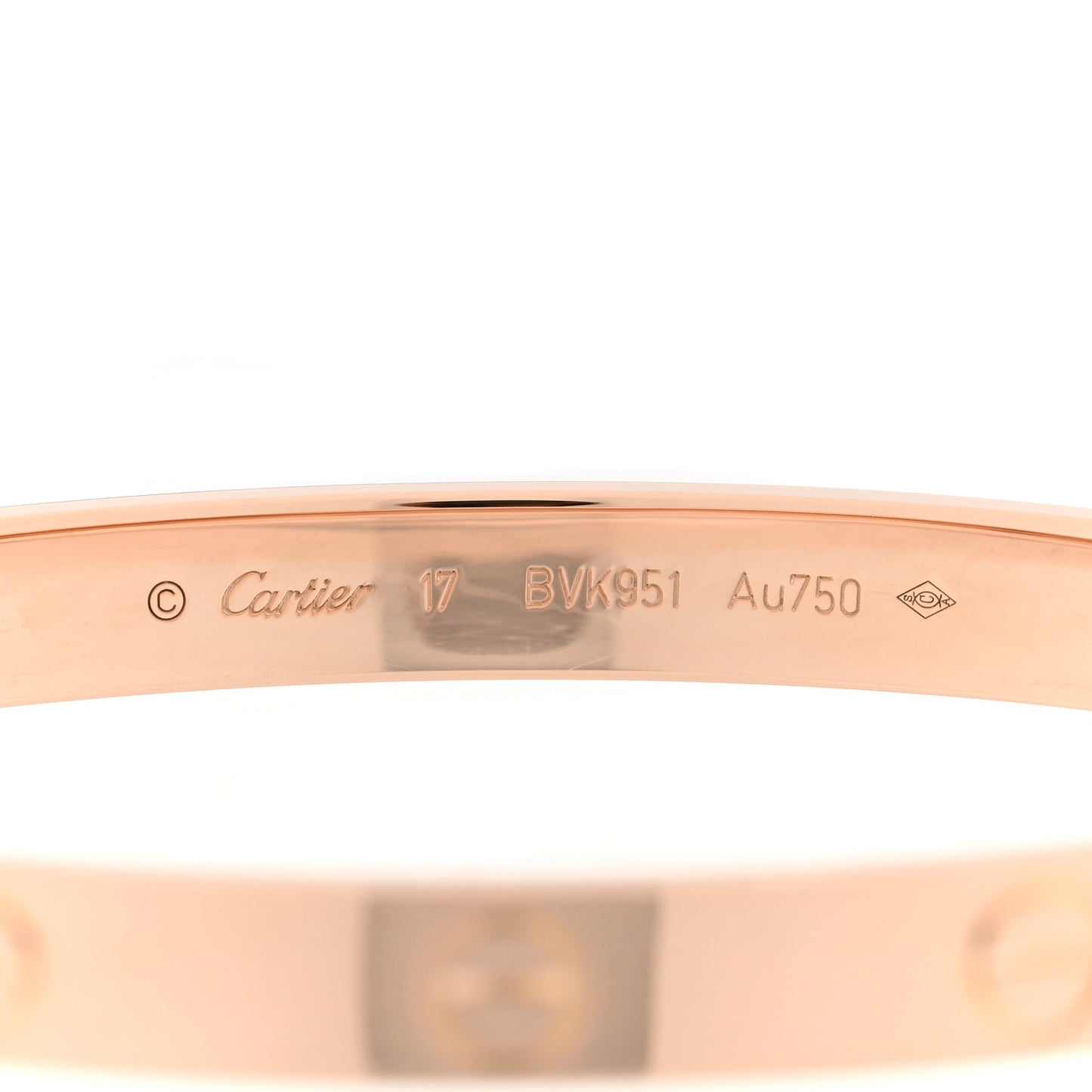 18K Pink Gold LOVE Bracelet 17