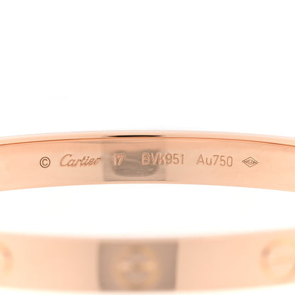 Cartier 18K Pink Gold LOVE Bracelet 17 3 of 8