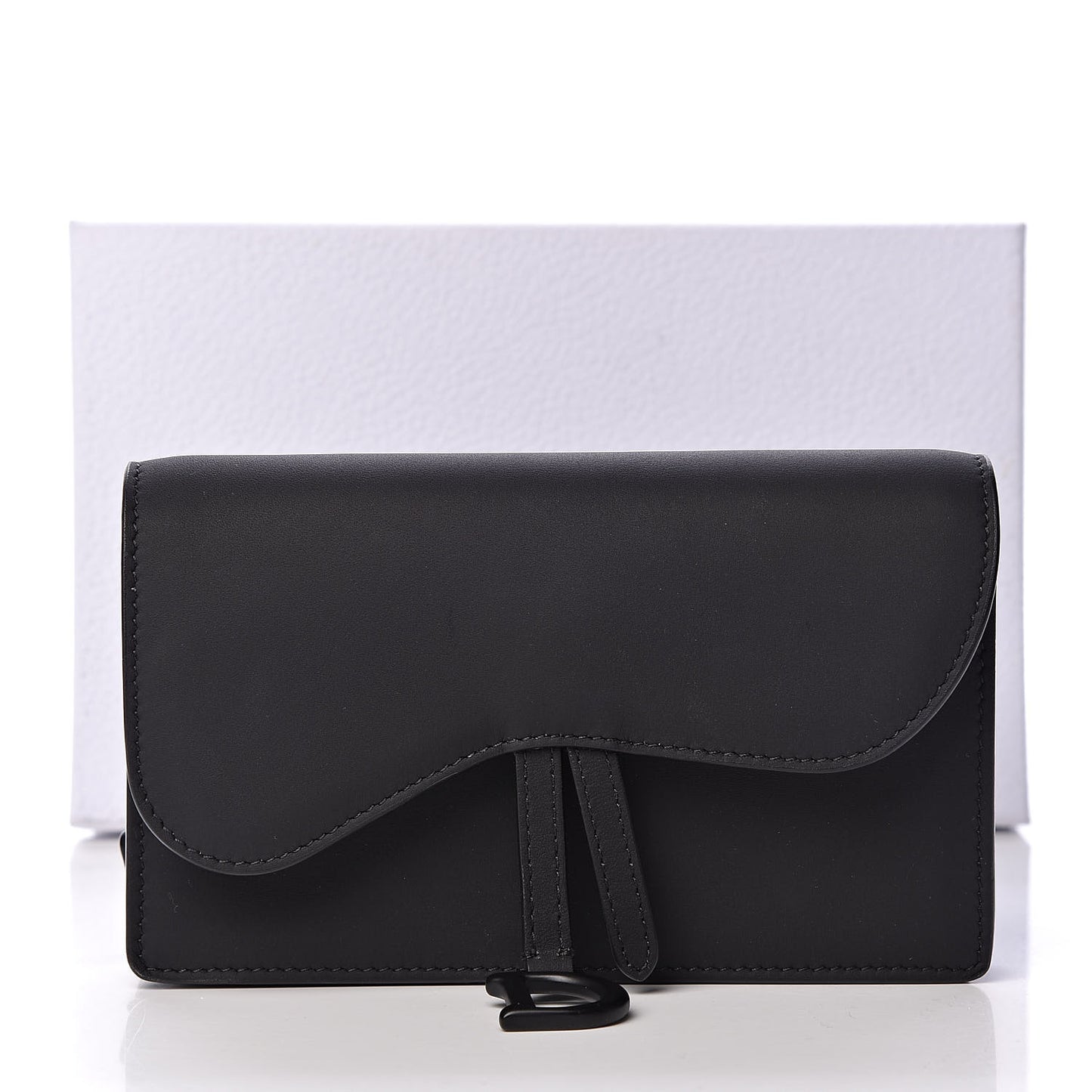 Ultra Matte Calfskin Saddle Belt Bag Black