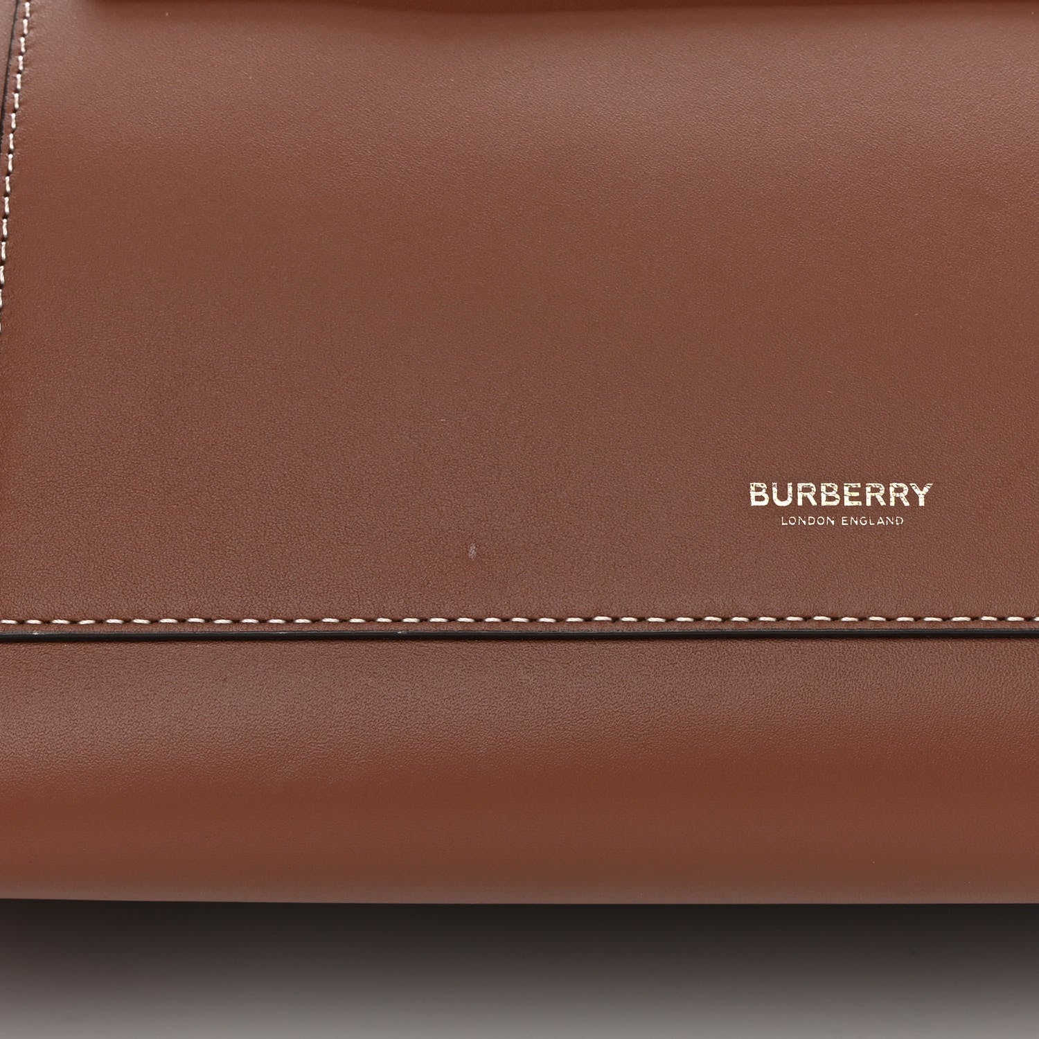 Burberry Soft Calfskin Small Pocket Tote Bag Tan 9 of 9