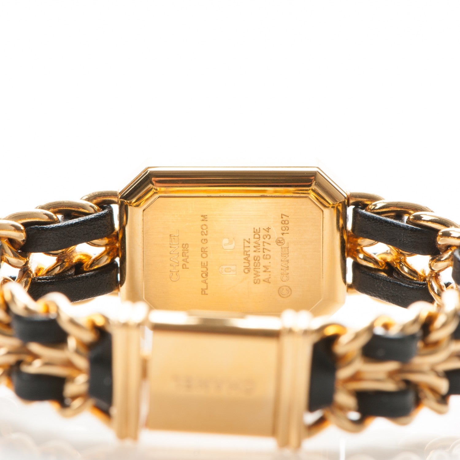 Chanel Stainless Steel Lambskin 20mm Chain Premiere Quartz Watch Gold M 5 of 8