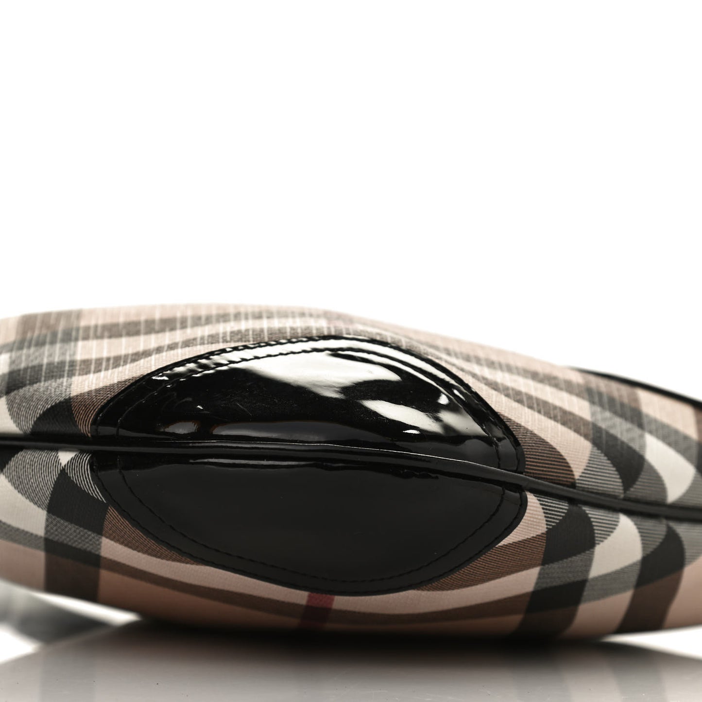 Patent Nova Check Dryden Crossbody Bag Black