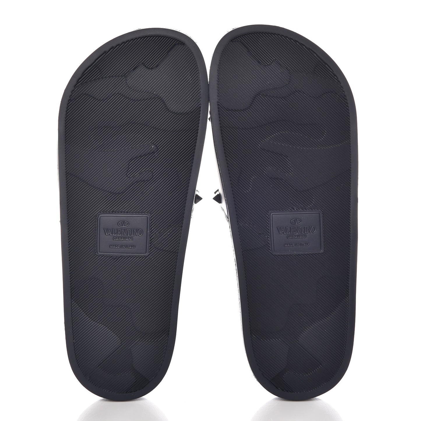 Rubber Rockstud Slide Sandals 40 Marine