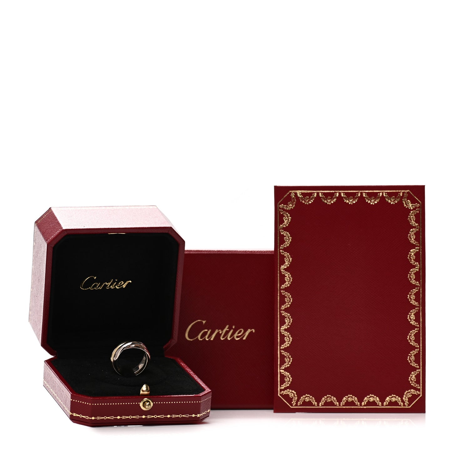 18K Pink Yellow White Gold Classic Cartier Trinity Ring 51 5.75