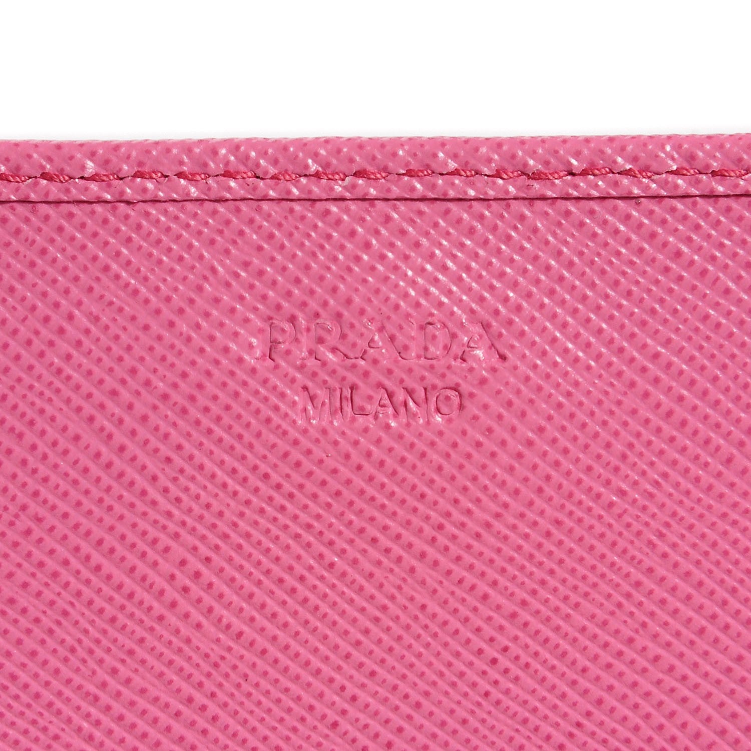 Prada Saffiano Metal Oro Chain Wallet Begonia 7 of 9