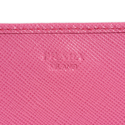 Prada Saffiano Metal Oro Chain Wallet Begonia 7 of 9