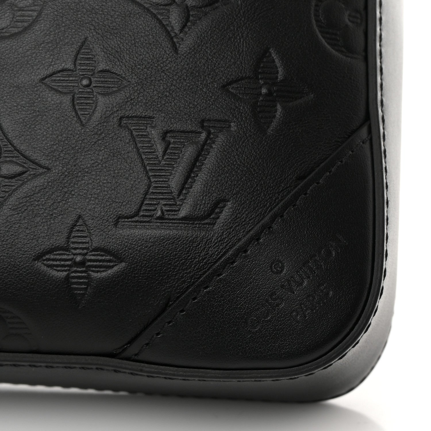Louis Vuitton Calfskin Monogram Shadow Duo Messenger Black 7 of 11