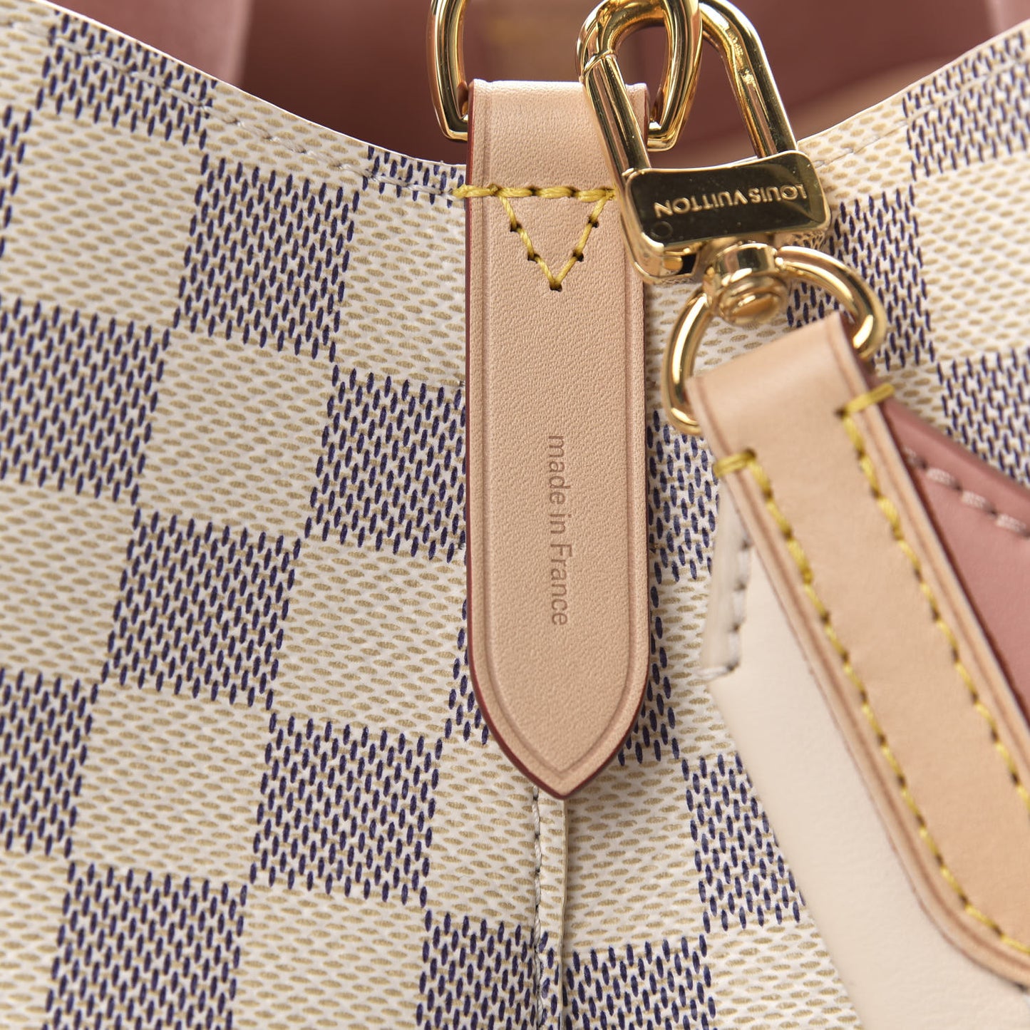 Damier Azur Braided Neonoe MM Peach Cream