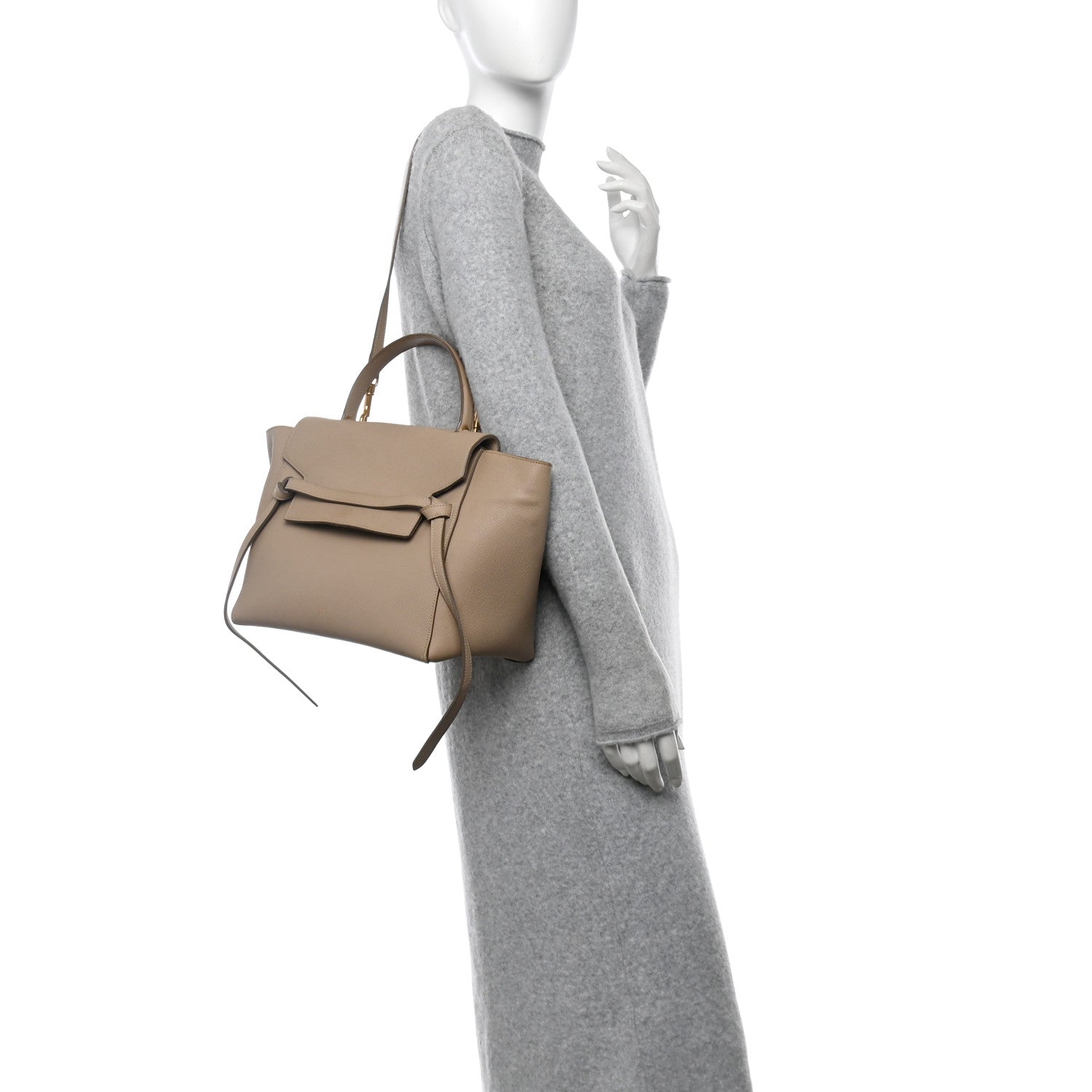 Celine Grained Calfskin Mini Belt Bag Light Taupe 1676600