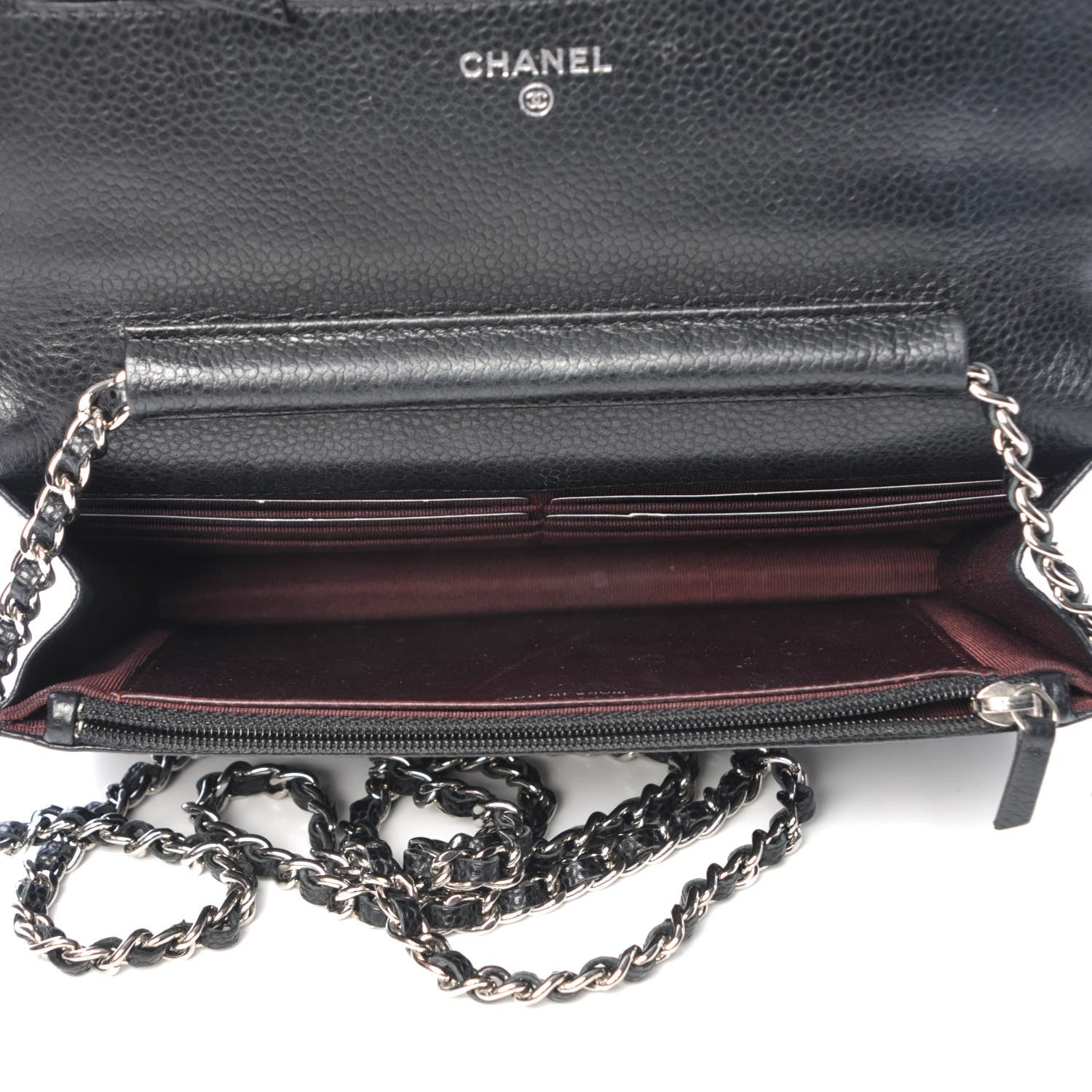 Chanel Caviar Quilted Wallet On Chain WOC Black 5 of 9