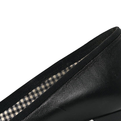 Chanel Lambskin Patent Calfskin Pearl Camellia Cap Toe Pumps 38.5 Black 10 of 10