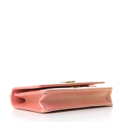 Chanel Iridescent Calfskin Quilted 19 Wallet On Chain WOC Pink 4 of 10