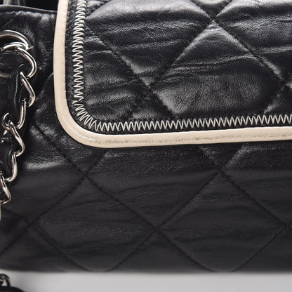 Chanel Lambskin Quilted East West Accordion Flap Black 10 of 19