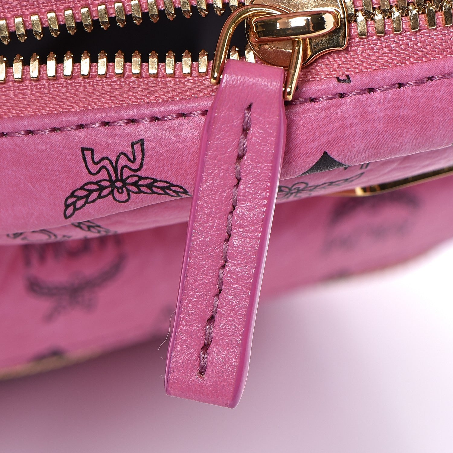 MCM Visetos Side Stud X-Mini Stark Backpack Pink 11 of 13