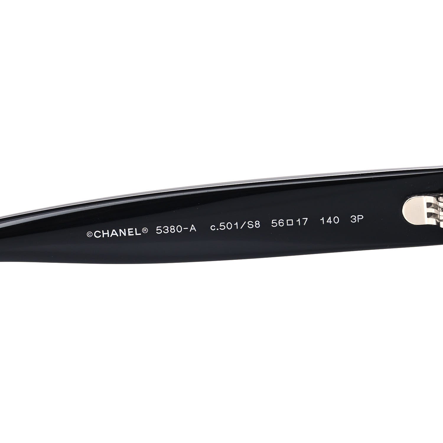 Chanel Acetate Polarized Square CC Sunglasses 5380 Black 5 of 8