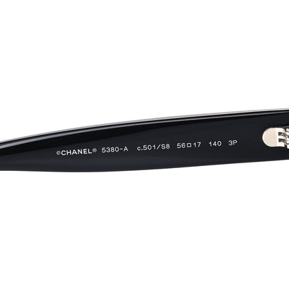 Chanel Acetate Polarized Square CC Sunglasses 5380 Black 5 of 8